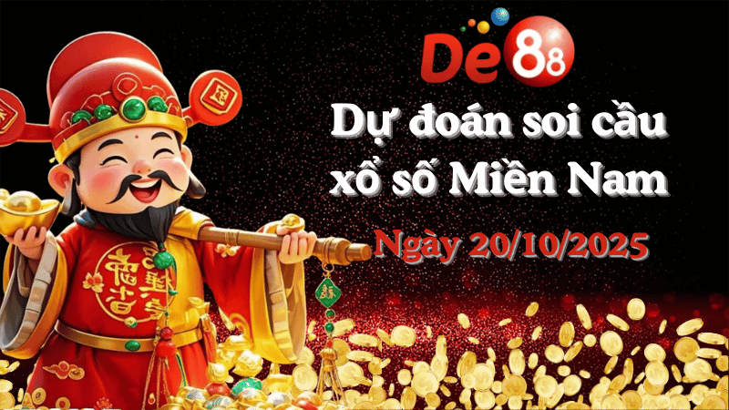 DE88 Dự đoán soi cầu xổ số miền Nam hôm nay ngày 20/10/2025 [Chuẩn Nhất]