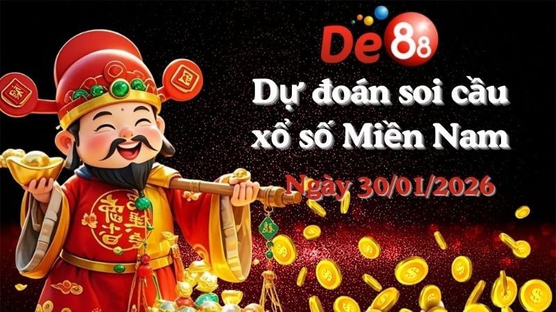 DE88 Dự Đoán Soi Cầu Xổ Số Miền Nam Ngày 30/01/2026 - Dự Đoán Đúng Nhất