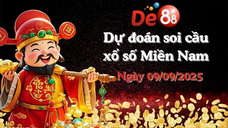 DE88 Dự đoán xổ số miền Nam hôm nay ngày 09/09/2025 [Chuẩn Nhất]